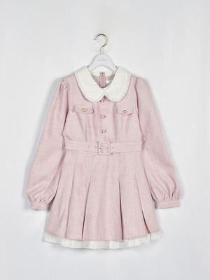 襟タックミニワンピース