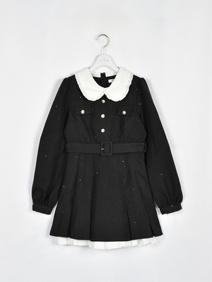 襟タックミニワンピース