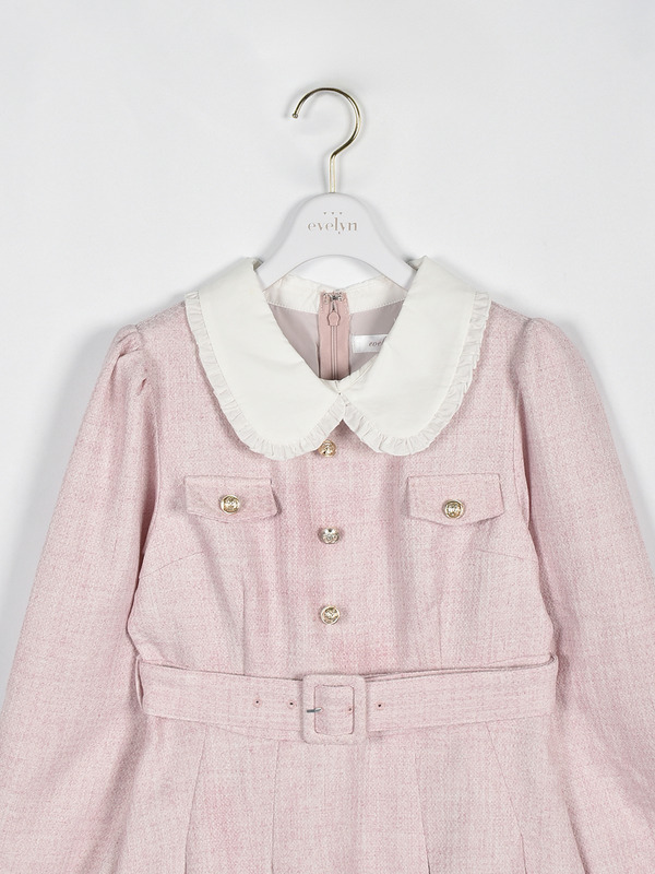 襟タックミニワンピース 詳細画像 ブラック 16