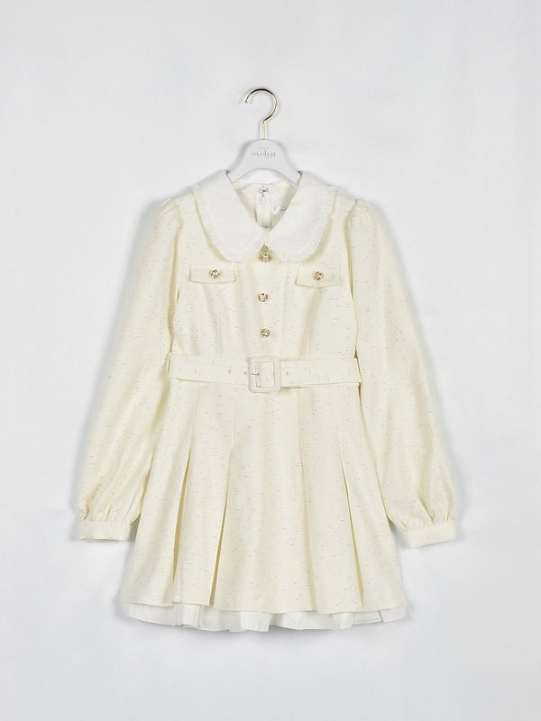 襟タックミニワンピース 詳細画像 オフホワイト 1