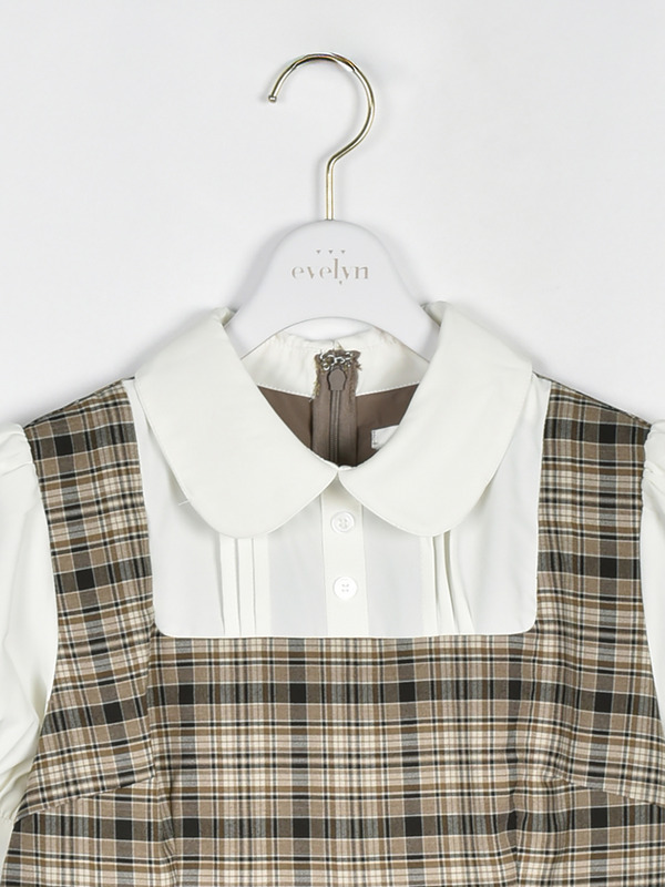 バストリボンチェックミニワンピース 詳細画像 ブラック 16