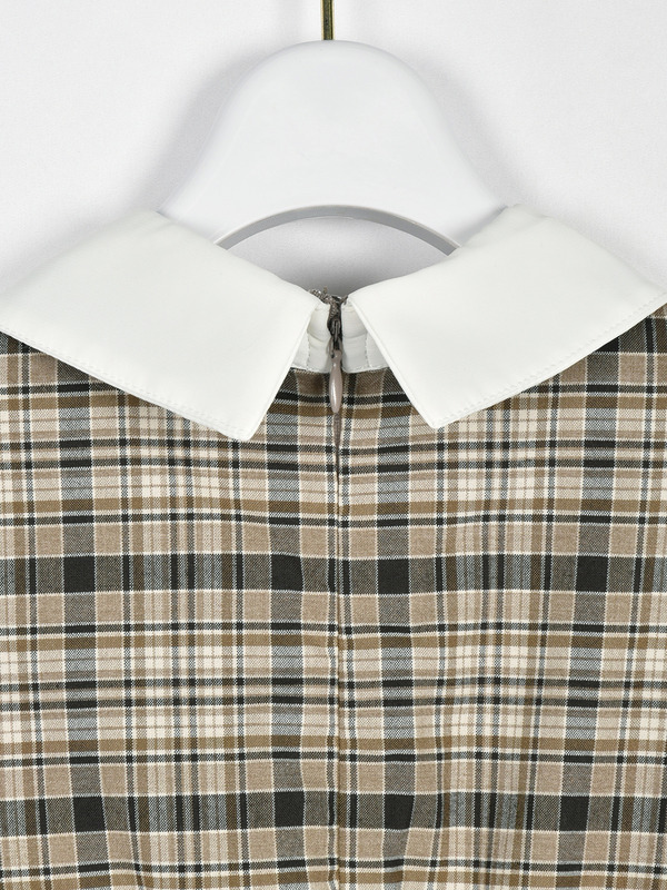 バストリボンチェックミニワンピース 詳細画像 ブラック 16