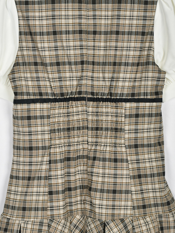 バストリボンチェックミニワンピース 詳細画像 ブラック 16