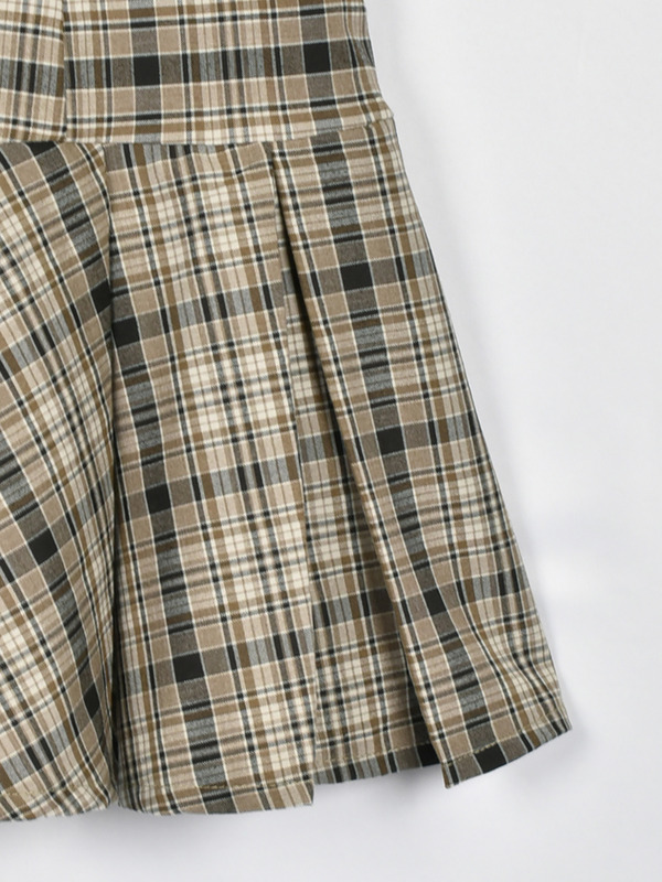 バストリボンチェックミニワンピース 詳細画像 ブラック 16