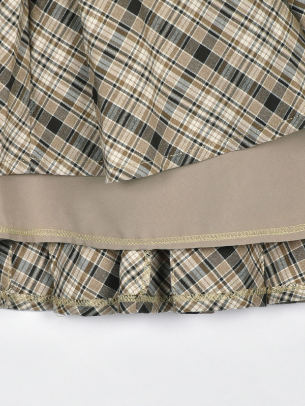 バストリボンチェックミニワンピース 詳細画像 ブラック 16