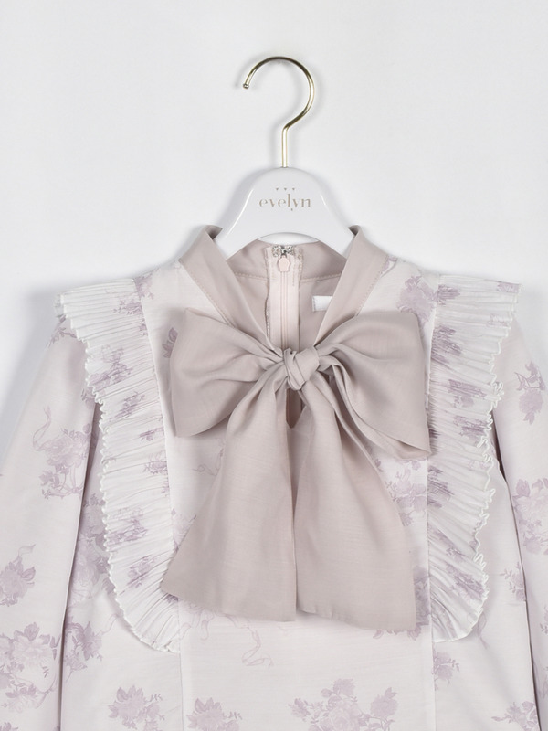 バイカラーリボンフリルブラウス 詳細画像 アイスグレイ 16