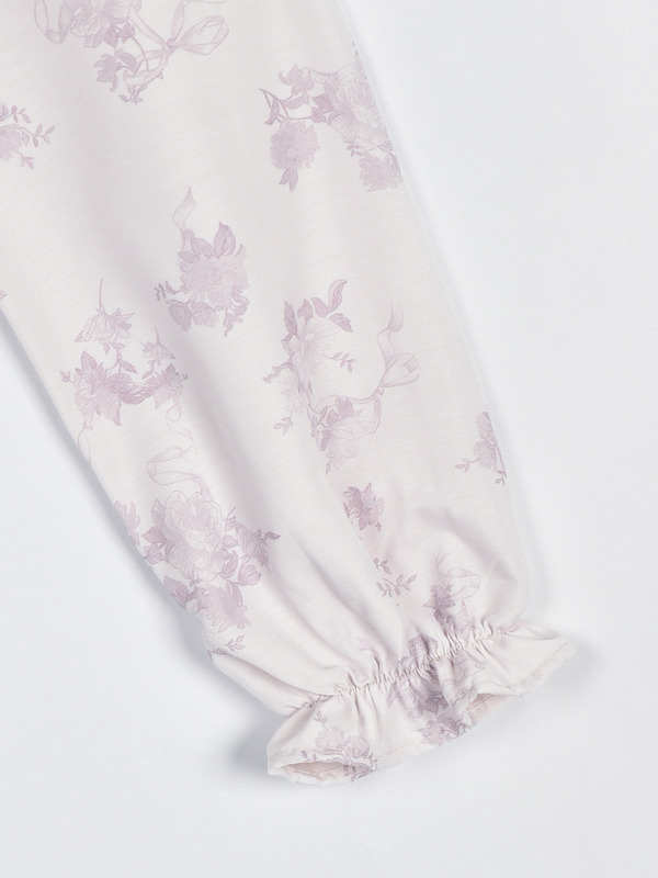 バイカラーリボンフリルブラウス 詳細画像 アイスグレイ 16