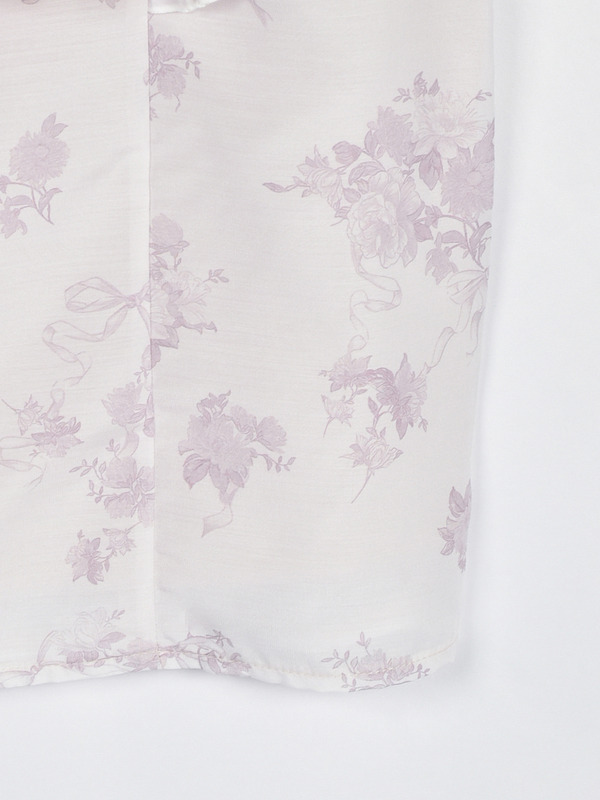 バイカラーリボンフリルブラウス 詳細画像 アイスグレイ 16