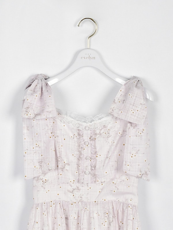 レースフリル花柄キャミワンピース 詳細画像 イエロー 16