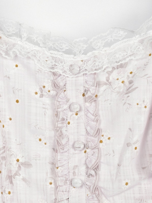 レースフリル花柄キャミワンピース 詳細画像 イエロー 16