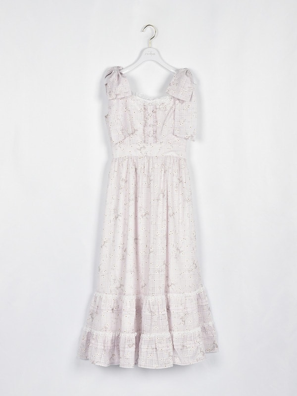 レースフリル花柄キャミワンピース 詳細画像 ピンク 1