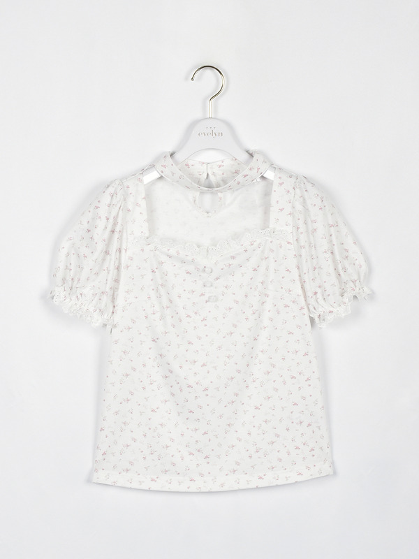  チョーカーレースリブトップス 詳細画像 ピンク 1