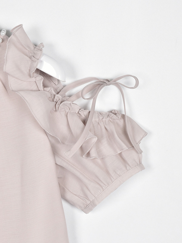 オフショルパールブラウス 詳細画像 アイスブルー 16