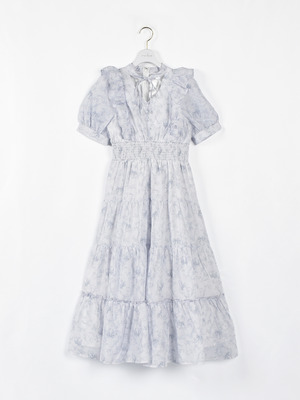 ティアードチョーカーロングワンピース