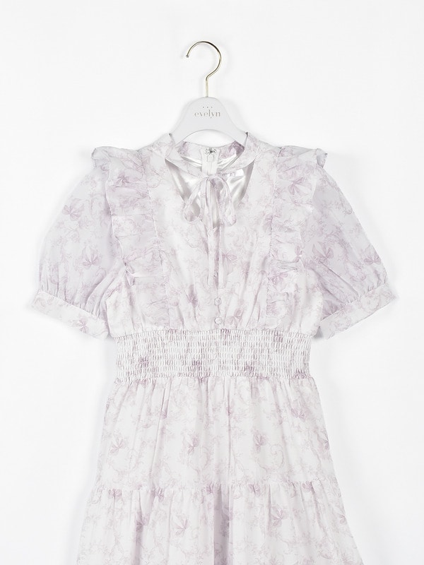 ティアードチョーカーロングワンピース 詳細画像 ドット 16