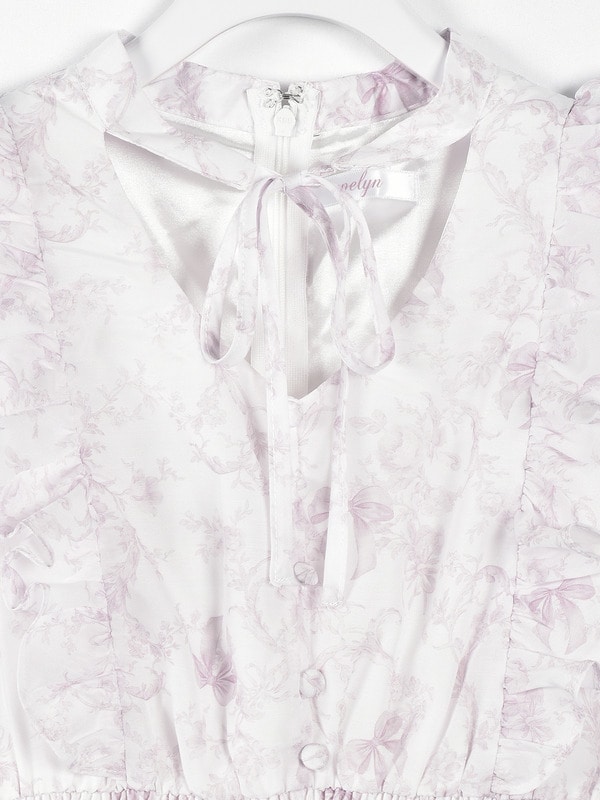 ティアードチョーカーロングワンピース 詳細画像 ドット 16