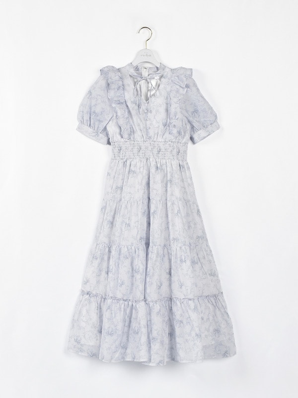 ティアードチョーカーロングワンピース 詳細画像 アイスブルー 1