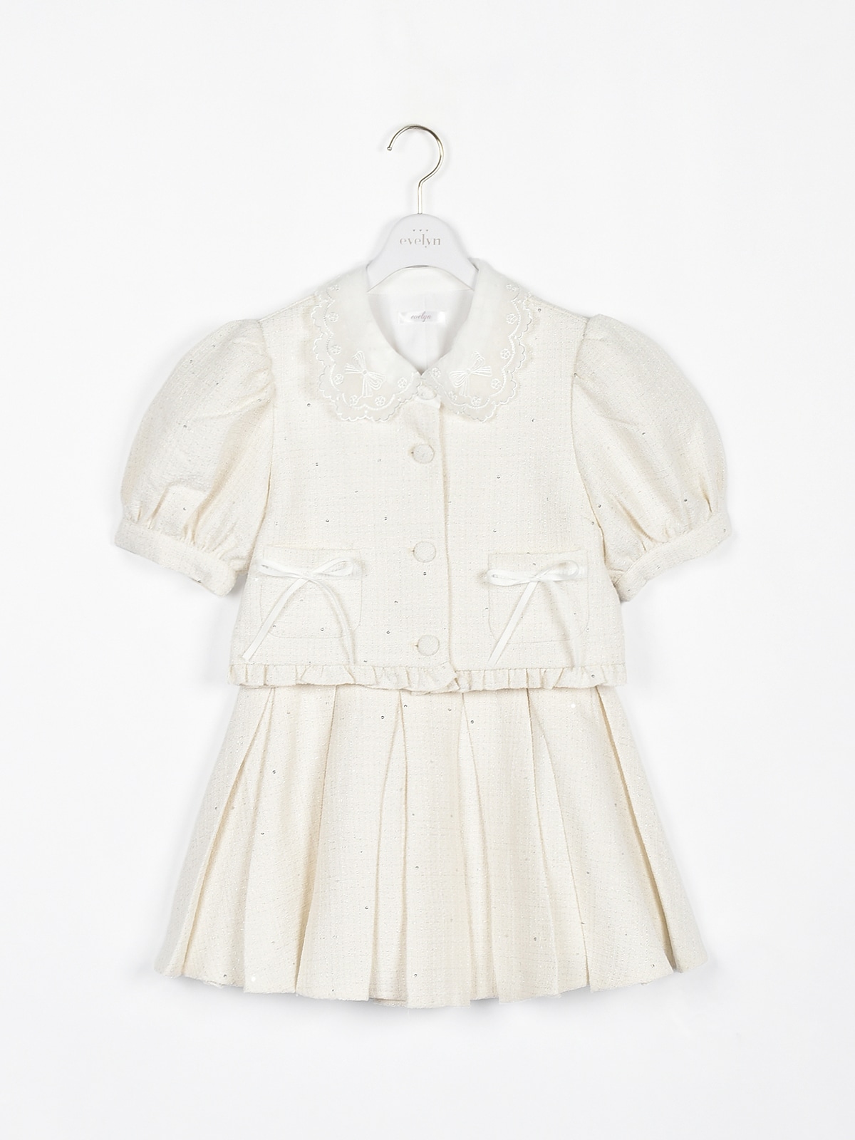 evelyn セットアップ evelyn♡Springcollection ⁡ #襟ビジューツイードセットアップ ¥13,800