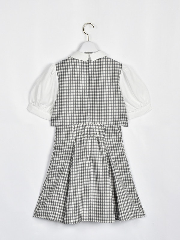 細リボン襟チェックワンピース 詳細画像 チャコール 16