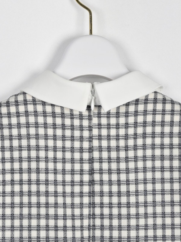 細リボン襟チェックワンピース 詳細画像 チャコール 16