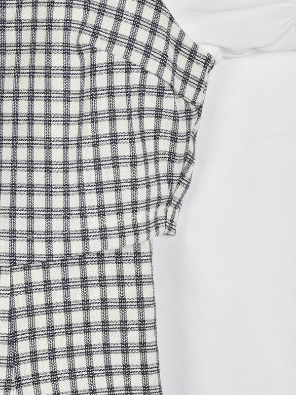 細リボン襟チェックワンピース 詳細画像 チャコール 16