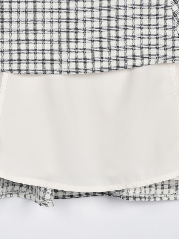 細リボン襟チェックワンピース 詳細画像 チャコール 16