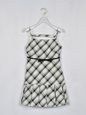 リボンベルトプリーツワンピース