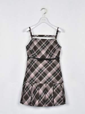 リボンベルトプリーツワンピース