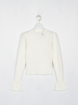 ビジューロゴリブニット