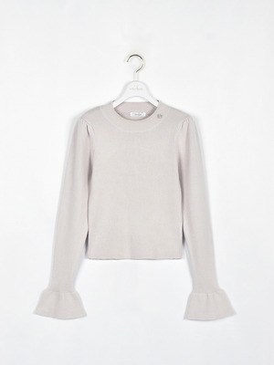 ビジューロゴリブニット