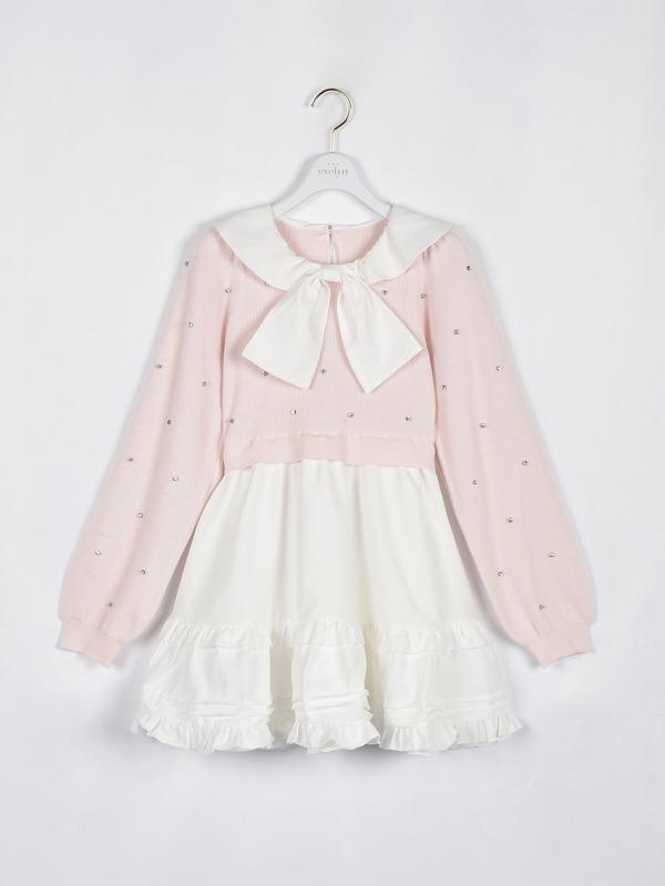 襟タックミニワンピース 詳細画像 ピンク 1