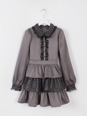 ハートレースティアードワンピース