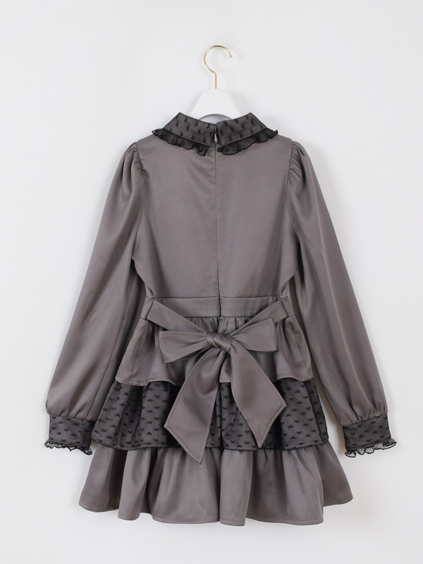 ハートレースティアードワンピース 詳細画像 アイスグレイ 16