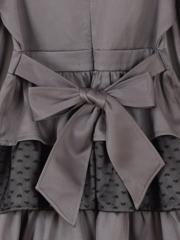 ハートレースティアードワンピース 詳細画像 アイスグレイ 16