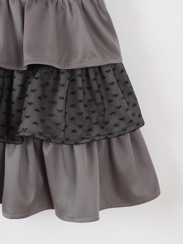 ハートレースティアードワンピース 詳細画像 アイスグレイ 16