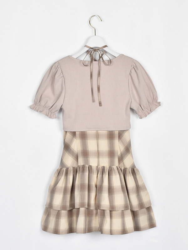 リボンカーデセットワンピース 詳細画像 アイスグレイ 16