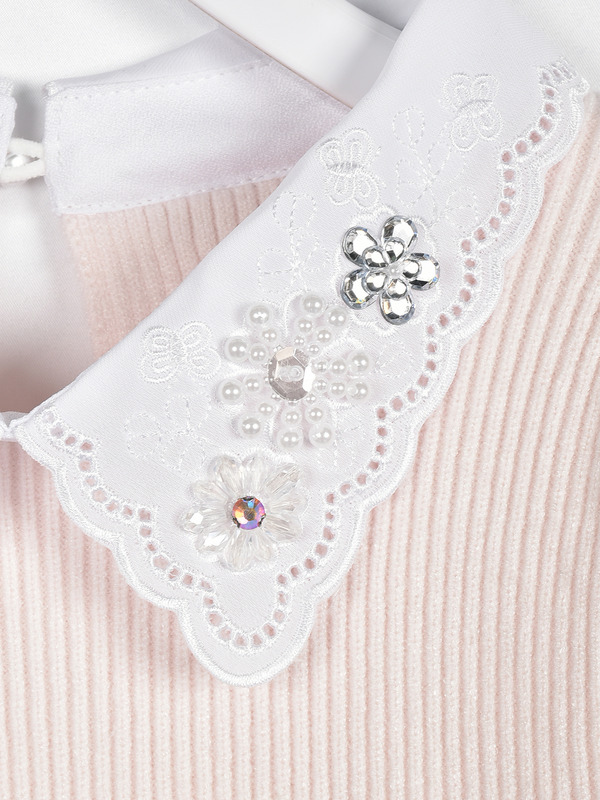 ビジュー襟付きリブニット 詳細画像 オフホワイト 16