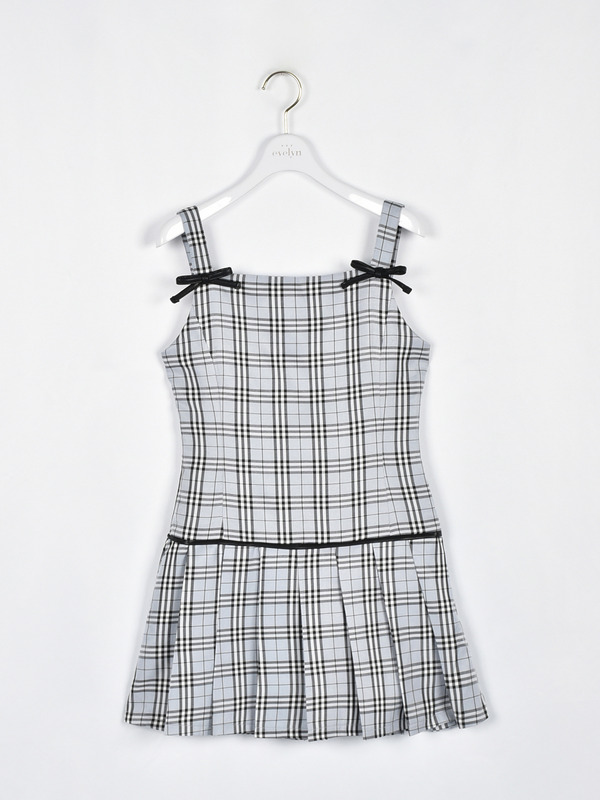 レザーリボンプリーツワンピース 詳細画像 アイスブルー 1