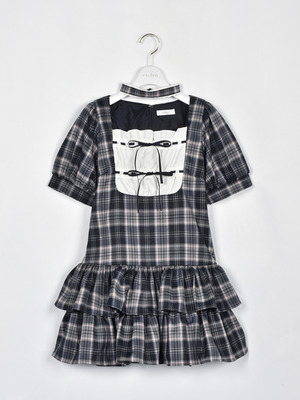 チョーカー付ティアードワンピース