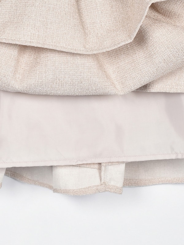 チョーカー付ティアードワンピース 詳細画像 ベージュ 16