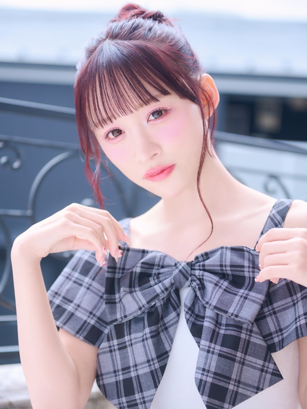 オフショルチェックリボントップス 詳細画像 ベージュ 16