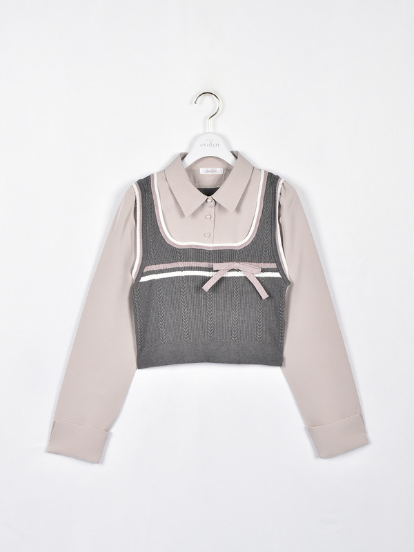 シャツベストティアードセット 詳細画像 チャコール 16