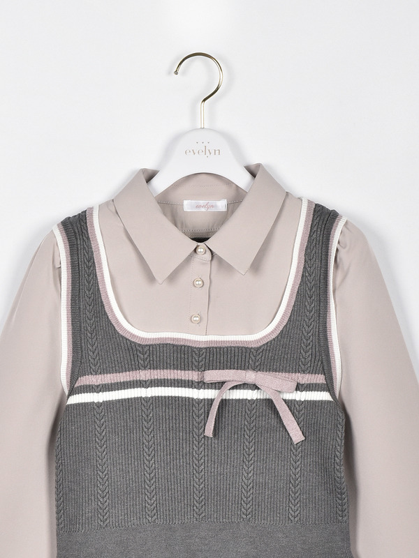 シャツベストティアードセット 詳細画像 チャコール 16