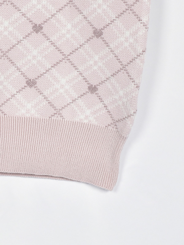 ダブルリボンチェックニット 詳細画像 ベージュ 16