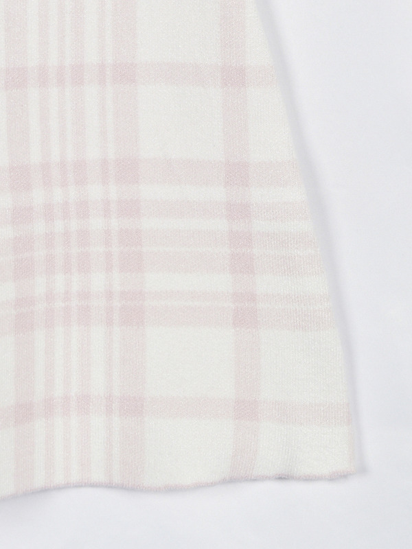 リボンチェックニットワンピース 詳細画像 ピンク 16