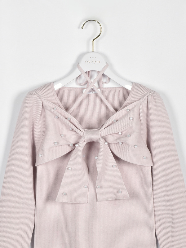 リボンクロスニット 詳細画像 オフホワイト 16