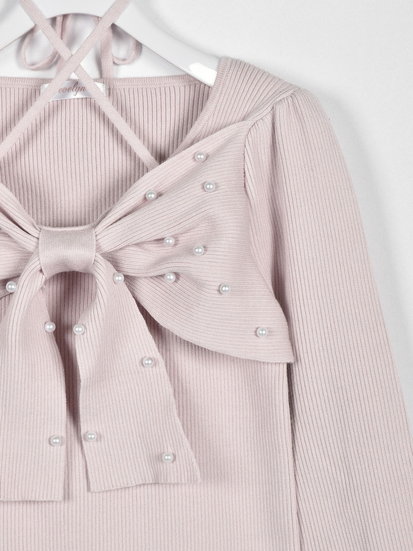 リボンクロスニット 詳細画像 オフホワイト 16