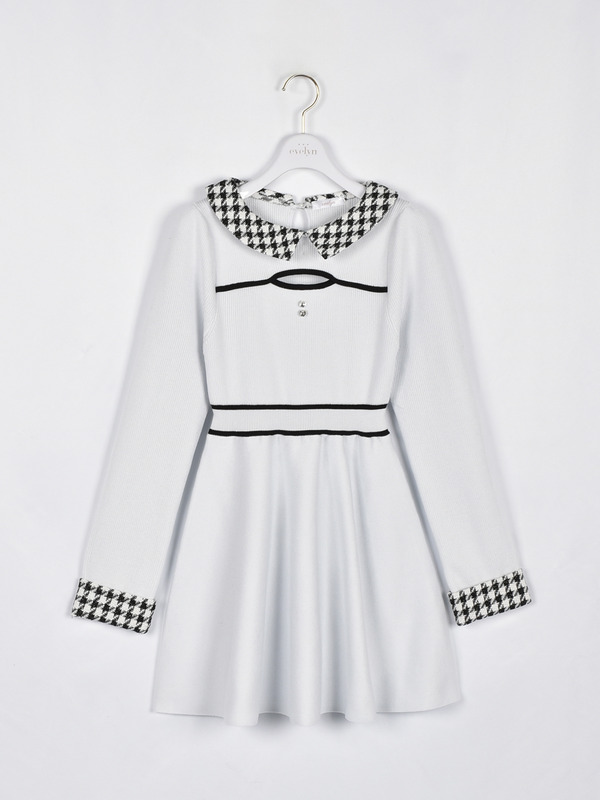 ツイード襟ミニワンピース 詳細画像 アイスグレイ 1