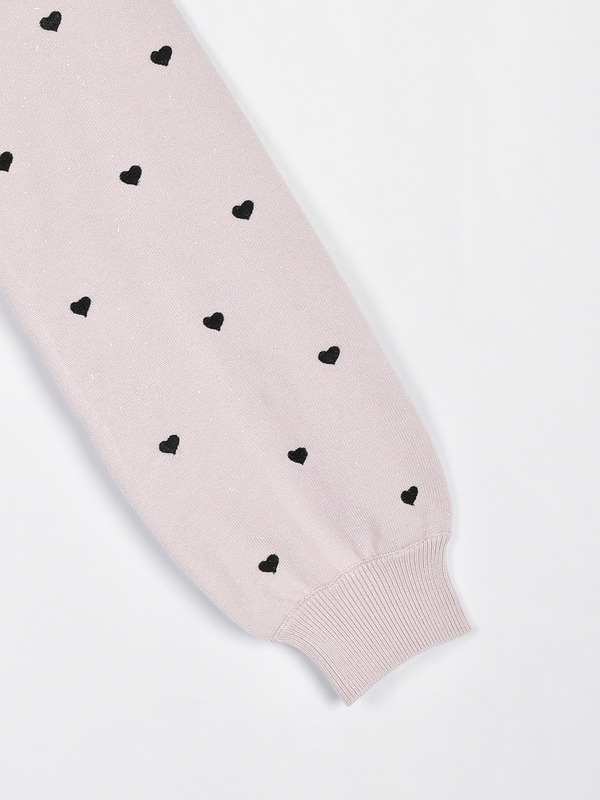 ハート刺繍リボンニット 詳細画像 ワイン 16