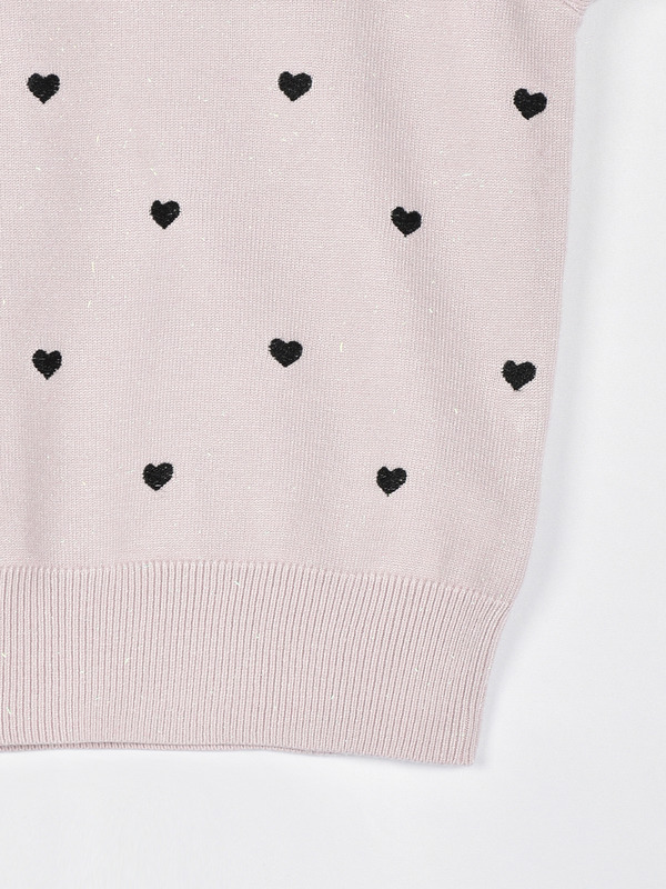 ハート刺繍リボンニット 詳細画像 ワイン 16